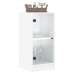 Armario auxiliar con puertas de vidrio blanco 35x37x75,5 cm