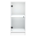 Armario auxiliar con puertas de vidrio blanco 35x37x75,5 cm