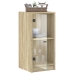 Armario auxiliar puertas de vidrio roble Sonoma 35x37x75,5 cm