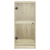 Armario auxiliar puertas de vidrio roble Sonoma 35x37x75,5 cm