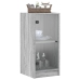 Armario auxiliar puertas de vidrio gris Sonoma 35x37x75,5 cm