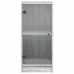 Armario auxiliar puertas de vidrio gris Sonoma 35x37x75,5 cm