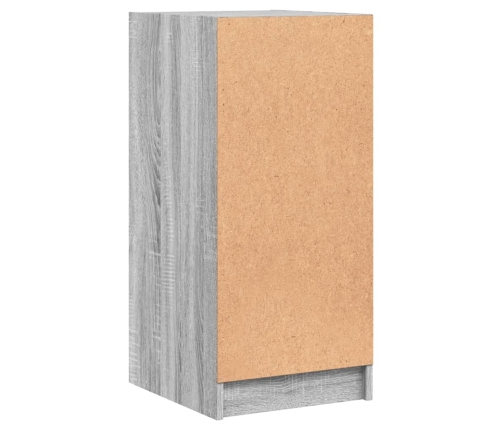 Armario auxiliar puertas de vidrio gris Sonoma 35x37x75,5 cm