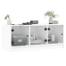 vidaXL Mueble de TV con puertas de vidrio blanco 102x37x42 cm