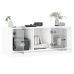 vidaXL Mueble de TV con puertas de vidrio blanco 102x37x42 cm