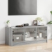 Mueble de TV con puertas de vidrio gris Sonoma 102x37x42 cm