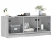 Mueble de TV con puertas de vidrio gris Sonoma 102x37x42 cm