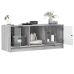 Mueble de TV con puertas de vidrio gris Sonoma 102x37x42 cm