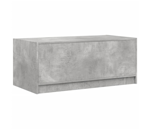 Mesa de centro con puertas de vidrio grs hormigón 102x50x42 cm