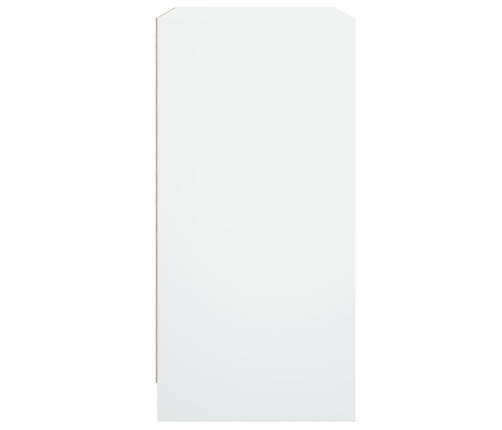 Armario auxiliar con puertas de vidrio blanco 68x37x75,5 cm