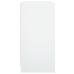 Armario auxiliar con puertas de vidrio blanco 68x37x75,5 cm