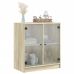 Armario auxiliar puertas de vidrio roble Sonoma 68x37x75,5 cm