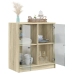 Armario auxiliar puertas de vidrio roble Sonoma 68x37x75,5 cm