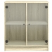 Armario auxiliar puertas de vidrio roble Sonoma 68x37x75,5 cm