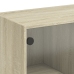 Armario auxiliar puertas de vidrio roble Sonoma 68x37x75,5 cm