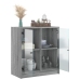 Armario auxiliar puertas de vidrio gris Sonoma 68x37x75,5 cm