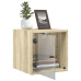 vidaXL Mesitas noche con puertas vidrio 2 uds roble Sonoma 35x37x35 cm