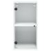 Mueble de pared con puertas de vidrio blanco 35x37x68,5 cm