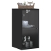 Mueble de pared con puertas de vidrio negro 35x37x68,5 cm