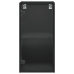 Mueble de pared con puertas de vidrio negro 35x37x68,5 cm