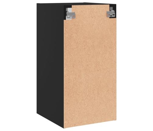 Mueble de pared con puertas de vidrio negro 35x37x68,5 cm