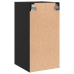 Mueble de pared con puertas de vidrio negro 35x37x68,5 cm