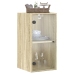 Mueble de pared puertas de vidrio roble Sonoma 35x37x68,5 cm