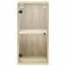 Mueble de pared puertas de vidrio roble Sonoma 35x37x68,5 cm