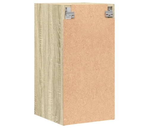 Mueble de pared puertas de vidrio roble Sonoma 35x37x68,5 cm