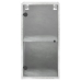 Mueble de pared puertas de vidrio gris hormigón 35x37x68,5 cm