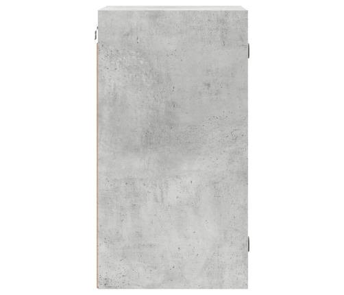 Mueble de pared puertas de vidrio gris hormigón 35x37x68,5 cm