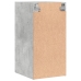 Mueble de pared puertas de vidrio gris hormigón 35x37x68,5 cm