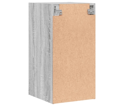 Mueble de pared puertas de vidrio gris Sonoma 35x37x68,5 cm