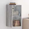 Mueble de pared puertas de vidrio gris Sonoma 35x37x68,5 cm