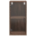 Mueble de pared puertas de vidrio marrón roble 35x37x68,5 cm