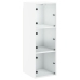 Mueble de pared con puertas de vidrio blanco 35x37x100 cm