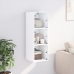 Mueble de pared con puertas de vidrio blanco 35x37x100 cm