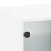 Mueble de pared con puertas de vidrio blanco 35x37x100 cm