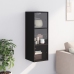 Mueble de pared con puertas de vidrio negro 35x37x100 cm