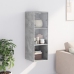 Mueble de pared puertas de vidrio gris hormigón 35x37x100 cm