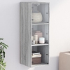 Mueble de pared puertas de vidrio gris Sonoma 35x37x100 cm