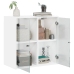 Mueble de pared con puertas de vidrio blanco 68x37x68,5 cm