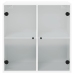 Mueble de pared con puertas de vidrio blanco 68x37x68,5 cm