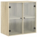 Mueble de pared puertas de vidrio roble Sonoma 68x37x68,5 cm