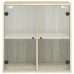 Mueble de pared puertas de vidrio roble Sonoma 68x37x68,5 cm