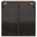 Mueble de pared puertas de vidrio roble ahumado 68x37x68,5 cm