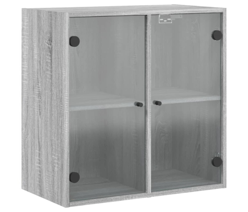 Mueble de pared puertas de vidrio gris Sonoma 68x37x68,5 cm