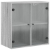 Mueble de pared puertas de vidrio gris Sonoma 68x37x68,5 cm