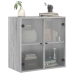 Mueble de pared puertas de vidrio gris Sonoma 68x37x68,5 cm