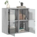 Mueble de pared puertas de vidrio gris Sonoma 68x37x68,5 cm